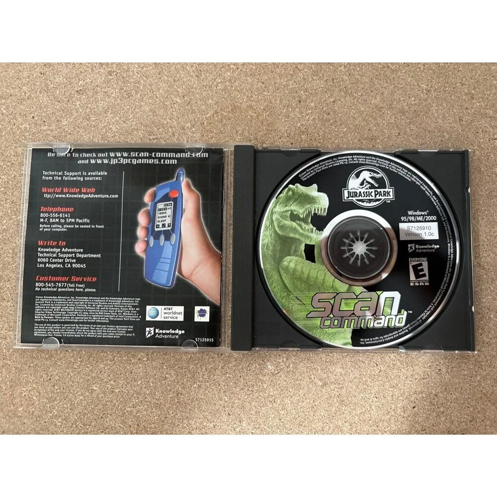 Jurassic Park Scan Command PC Game Windows LIKE NEW